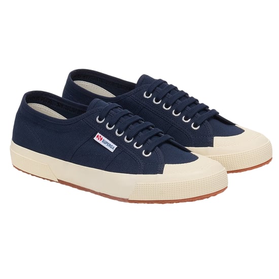 Superga - Herren/Damen Unisex Sneaker "2390 Military" (Marineblau/Naturweiß) - Image 1