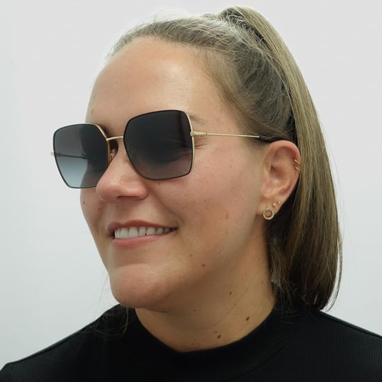 Dolce & Gabbana Square Womens Schwarz Gold Schwarz Grau Gradient Sonnenbrille - Image 6