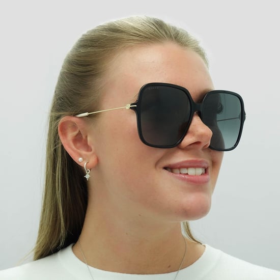 Gucci Square Womens Glänzend Schwarz und Gold Grau Gradient GG1267S - Image 6
