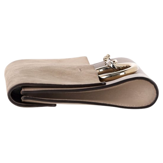 Chloé Faye Clutch Bag aus grauem Wildleder - Image 3