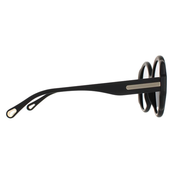 Chloe Round Womens Matt Schwarz Grau CH0120S - Image 4