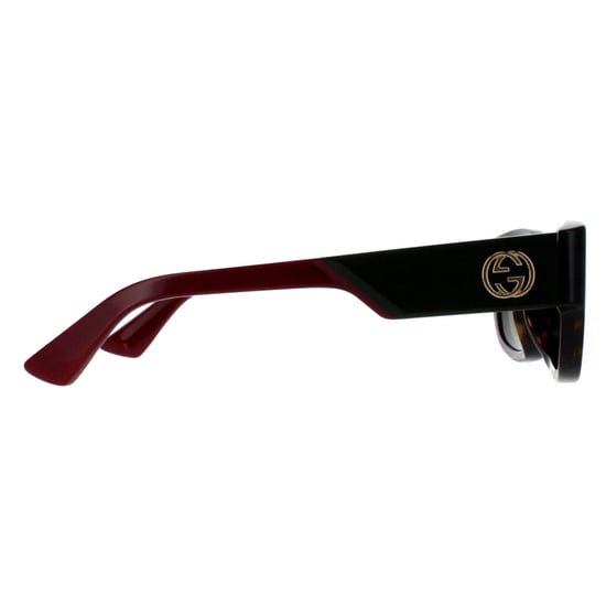 Gucci Square Womens Havanna mit Grün und Rot Grün GG1667SK - Image 4
