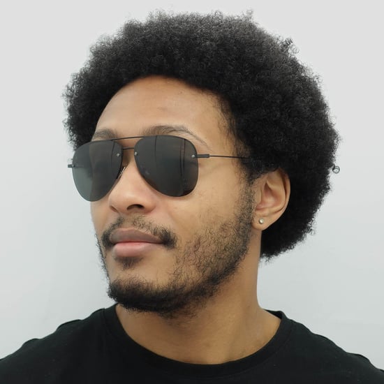 Saint Laurent Aviator Unisex Sonnenbrille Schwarz Grau - Image 6