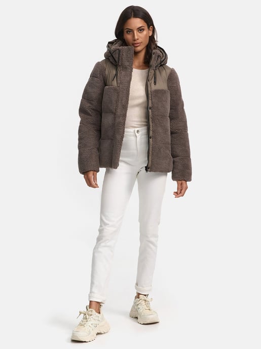 Marikoo Damen Teddy Puffer Jacke mit Kapuze & Reißverschluss – Kaguraa - Image 6