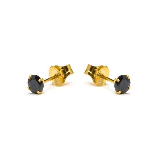 Luxenter Ohrringe, 925er Sterlingsilber und 18K vergoldeter Onyx Zirkonia - Image 3