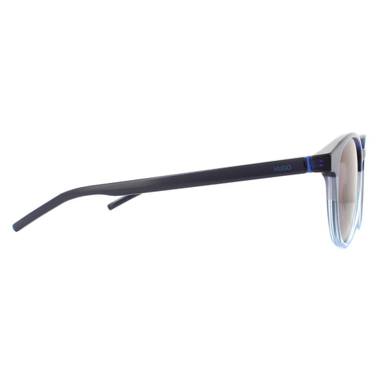 Hugo by Hugo Boss Runde Mens Matte Blau Türkis Blau Spiegel Sonnenbrillen - Image 4