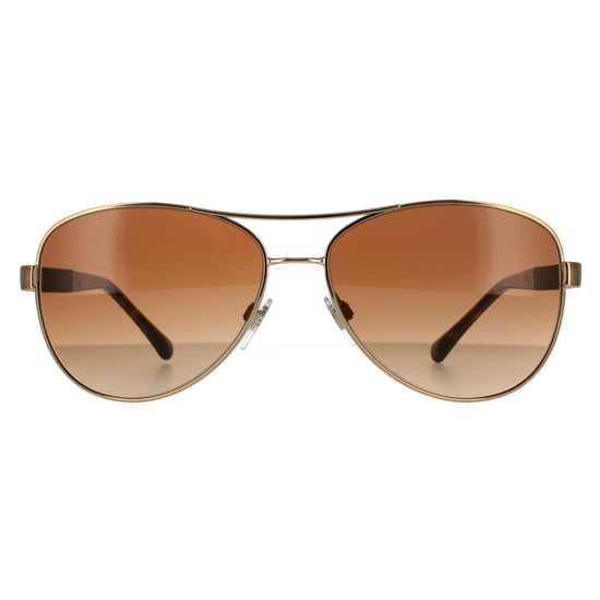 Burberry Aviator Damen Sonnenbrille Gold Braun Braun Verlauf - Image 1