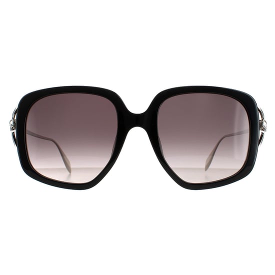 Alexander McQueen Square Womens Schwarz Silber Grau Gradient AM0374S - Image 1