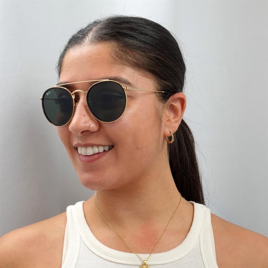 Ray-Ban Sonnenbrille Runde Doppelbrücke 3647N 001 Gold Grün - Image 6