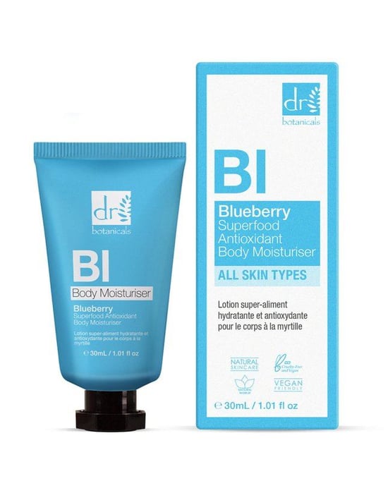 Dr. Botanicals Blaubeer-Superfood-Anti-Aging-Körperlotion mit Antioxidantien, 30 ml - Image 1