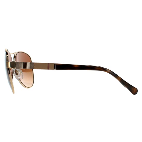 Burberry Aviator Damen Sonnenbrille Gold Braun Braun Verlauf - Image 3