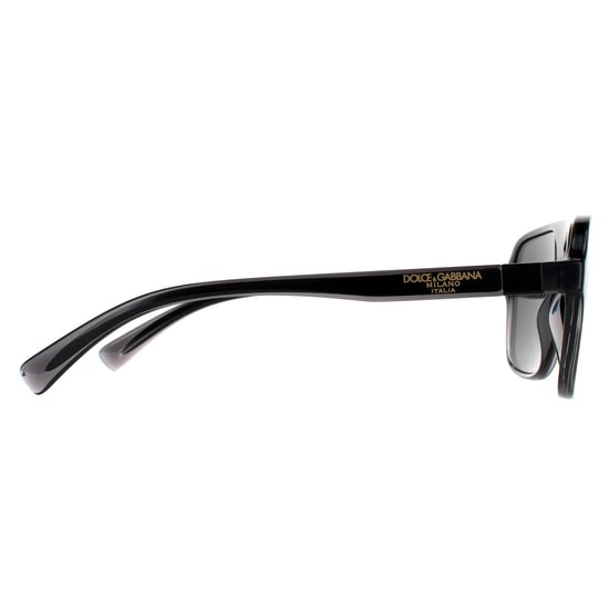 Dolce & Gabbana Quadratische Herren Sonnenbrille Transparent Grau und Schwarz Dunkelgrau - Image 4