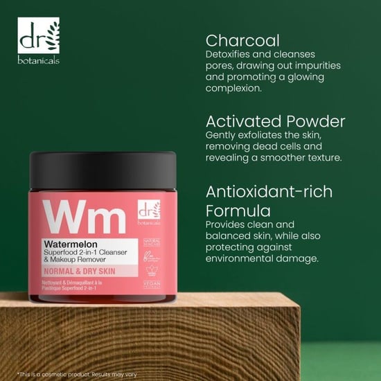 Dr. Botanicals Wassermelonen-Superfood-Anti-Aging-Reinigungsgel & Make-up-Entferner 2-in-1, 60 ml - Image 2