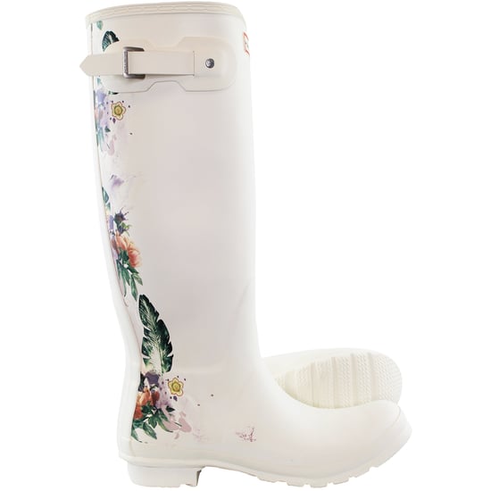 Hunter Hohe Botanische Rücken Damen Weiße Gummistiefel - Image 4