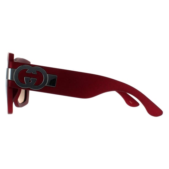 Gucci Square Womens Rot mit Silber Grau mit Light Silver Mirror GG1688S - Image 3