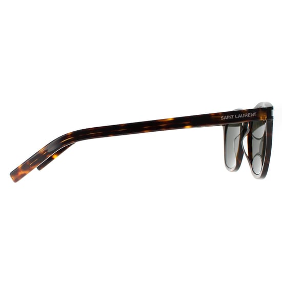 Saint Laurent Quadratische Unisex-Sonnenbrille dunkel Havanna Grau SL 28 SLIM - Image 4