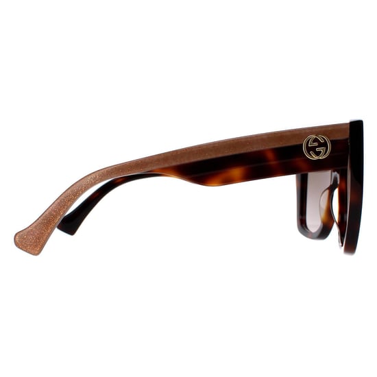 Gucci Square Damen Havanna Kristall Braun Farbverlauf GG1300S - Image 4