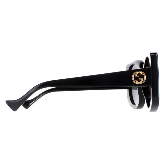Gucci Rund Damen Schwarz Grau GG1257S - Image 4