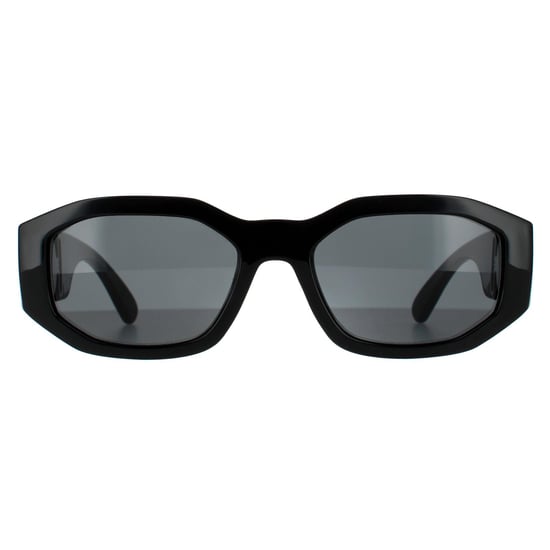 Versace Rechteckige Unisex Sonnenbrille Schwarz Dunkelgrau - Image 1