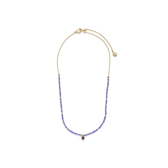Halskette Luxenter, Athat aus Metalllegierung und Amethystzirkonia mit 18K vergoldetem Finish - Image 3