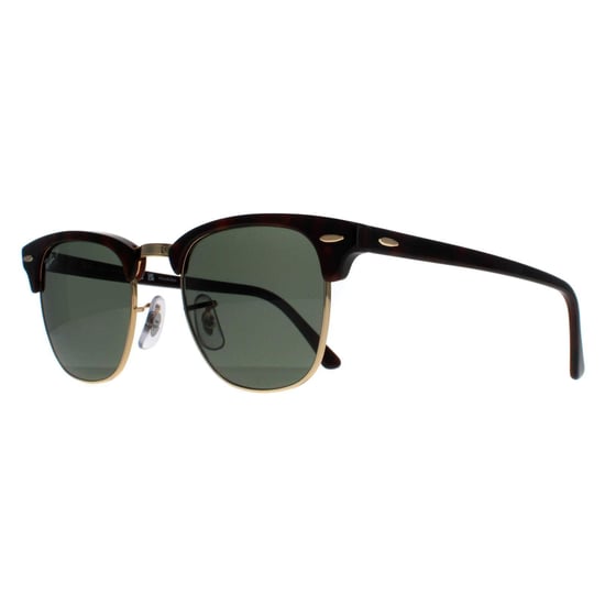 Rayban Lunettes De Soleil Clubmaster 3016 990/58 Rouge Havana Vert Polarisé Gret 51mm - Image 2