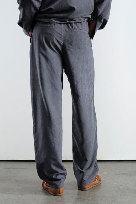 Strukturierte Mid-Waist Gerades Bein Maßhose - Image 4