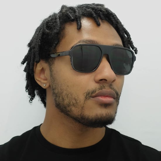 Dolce & Gabbana Quadratische Herren Sonnenbrille Transparent Grau und Schwarz Dunkelgrau - Image 6