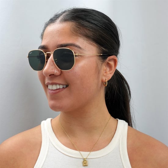 Ray-Ban Sonnenbrille sechseckig 3548N 001 Gold Grün G-15 - Image 6