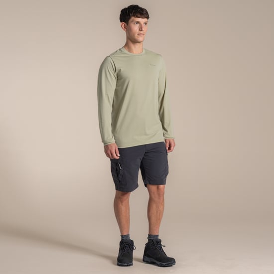 Craghoppers - "Abel" T-Shirt für Herren Langärmlig (Lorbeer-Grün) - Image 1