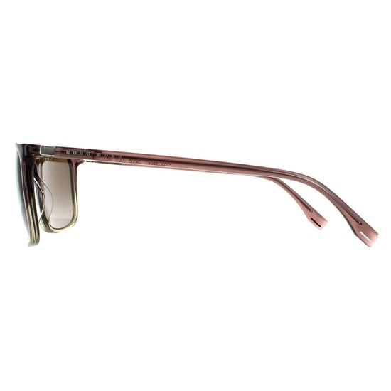 Hugo Boss Square Mens Braun Grau Braun Gradient Sonnenbrille - Image 3
