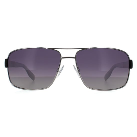 Hugo Boss Wrap Herren Ruthenium grau Gradient polarisierte Sonnenbrille - Image 1