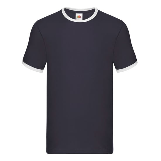 Fruit of the Loom - "Ringer 160" T-Shirt für Herren (Marineblau/Weiß) - Image 1